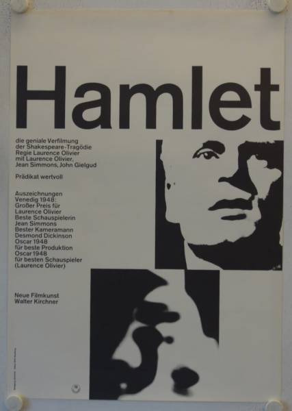Hamlet originales deutsches Filmplakat (R60s)